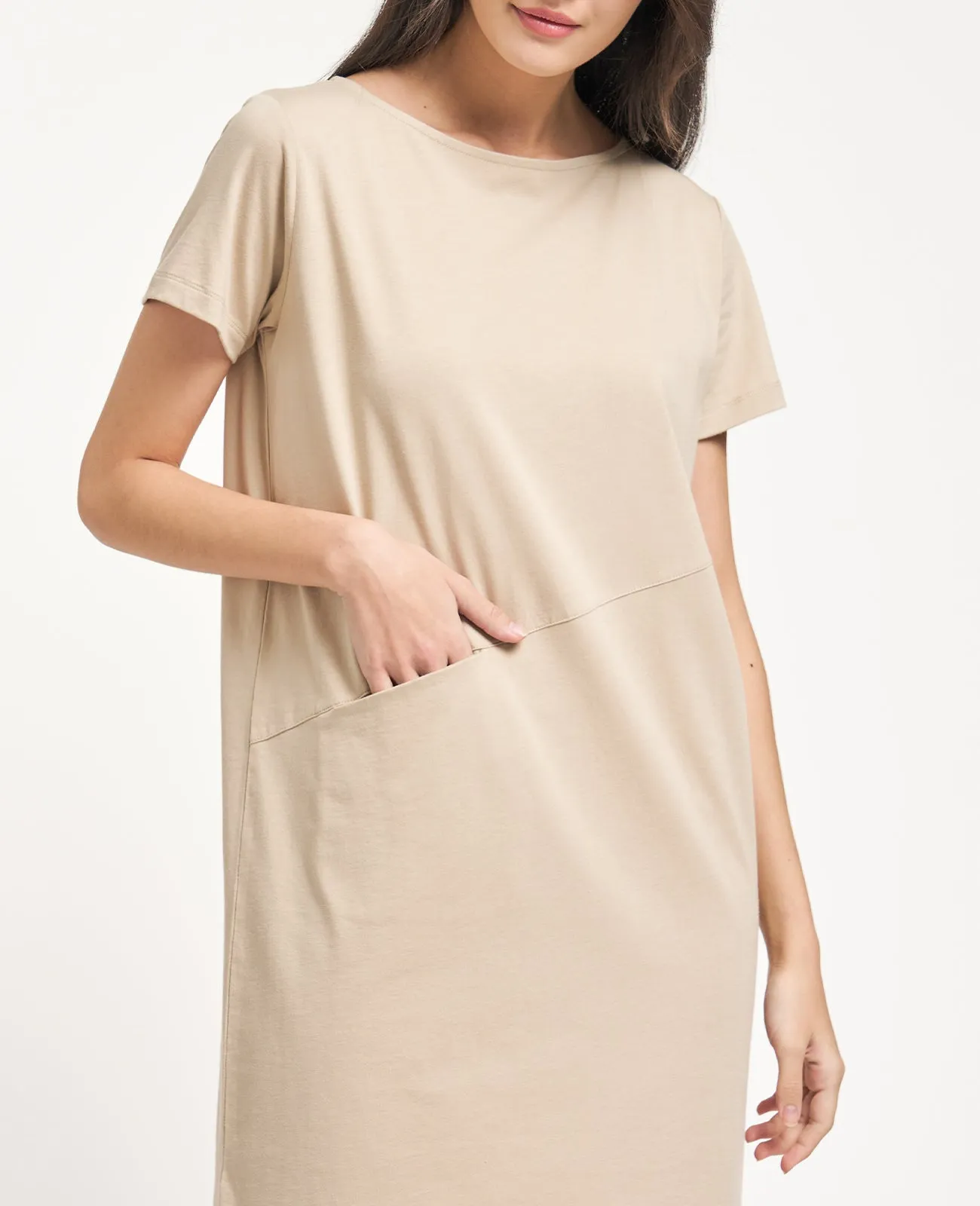 Supima Boat Neck Tee Dress
