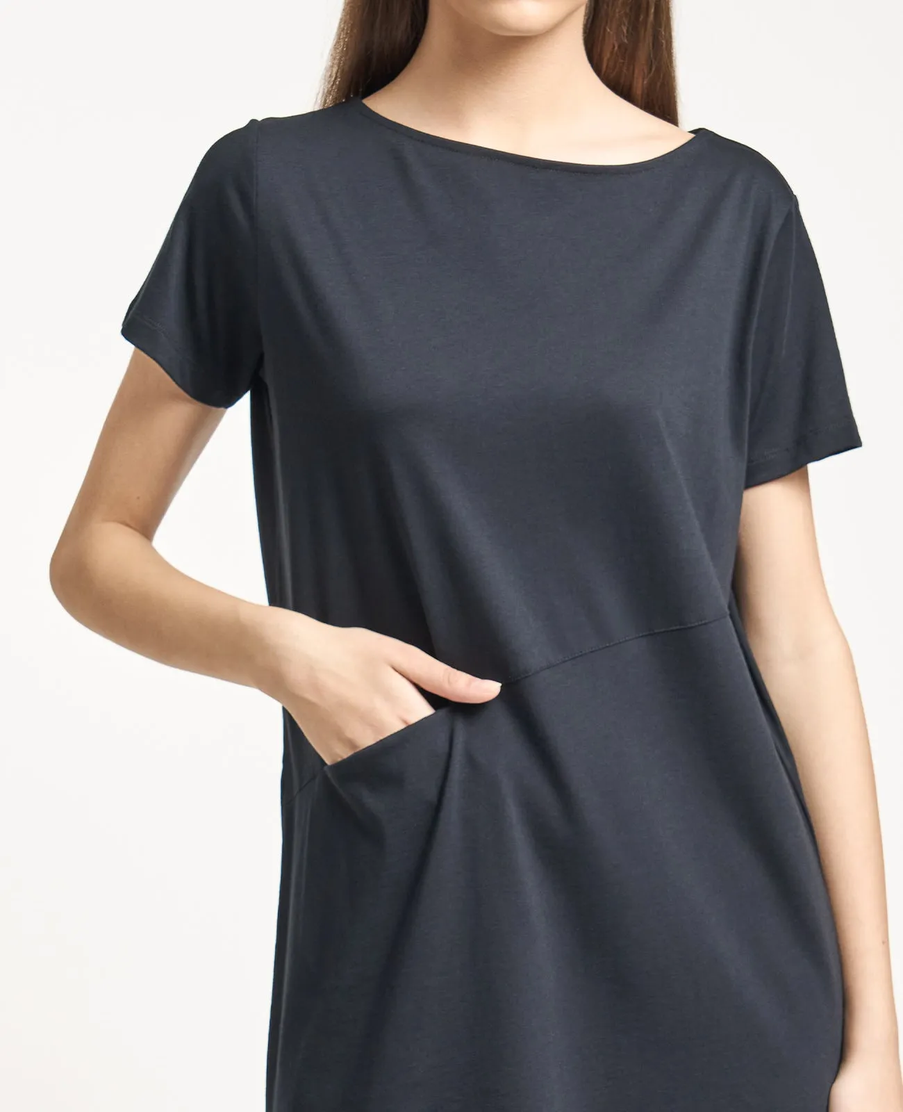 Supima Boat Neck Tee Dress