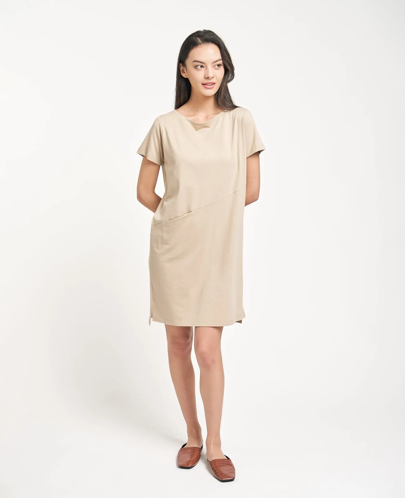 Supima Boat Neck Tee Dress