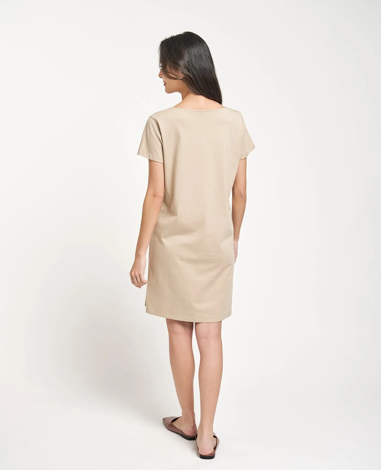 Supima Boat Neck Tee Dress