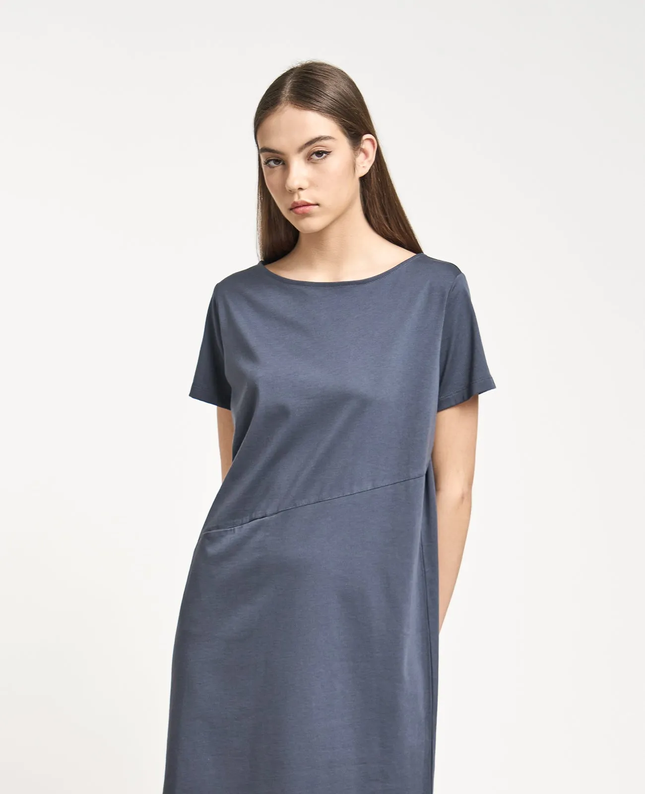 Supima Boat Neck Tee Dress