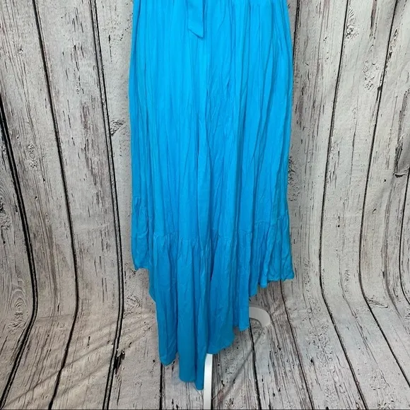 Sweet Lovely By Jen Boutique Blue Open Back Halter Top Dress Size Medium NWOT