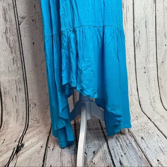 Sweet Lovely By Jen Boutique Blue Open Back Halter Top Dress Size Medium NWOT