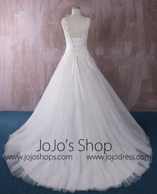 Sweetheart Lace Ball Gown Wedding Dress with Lace Straps | QT85251