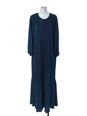 Teal Blue Pleated Dress
