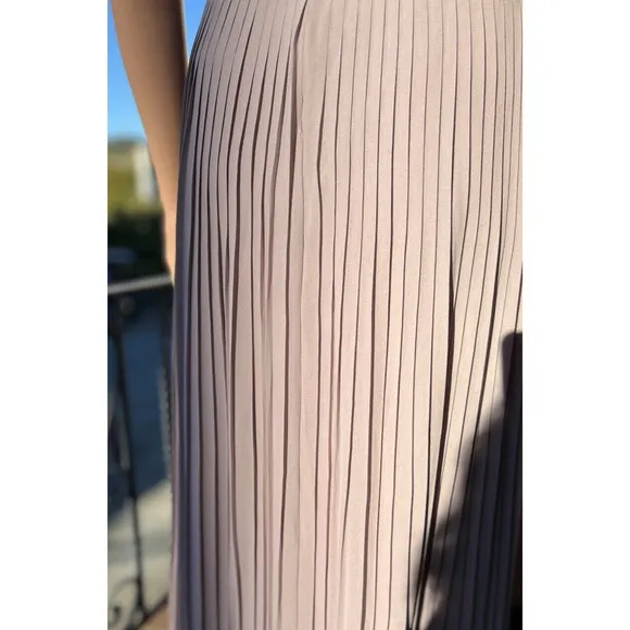 TFNC Prague Lavender Maxi Dress Bridesmaid Prom Pleats High Empire Waist UK6/US2