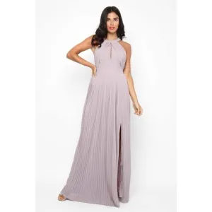 TFNC Prague Lavender Maxi Dress Bridesmaid Prom Pleats High Empire Waist UK6/US2