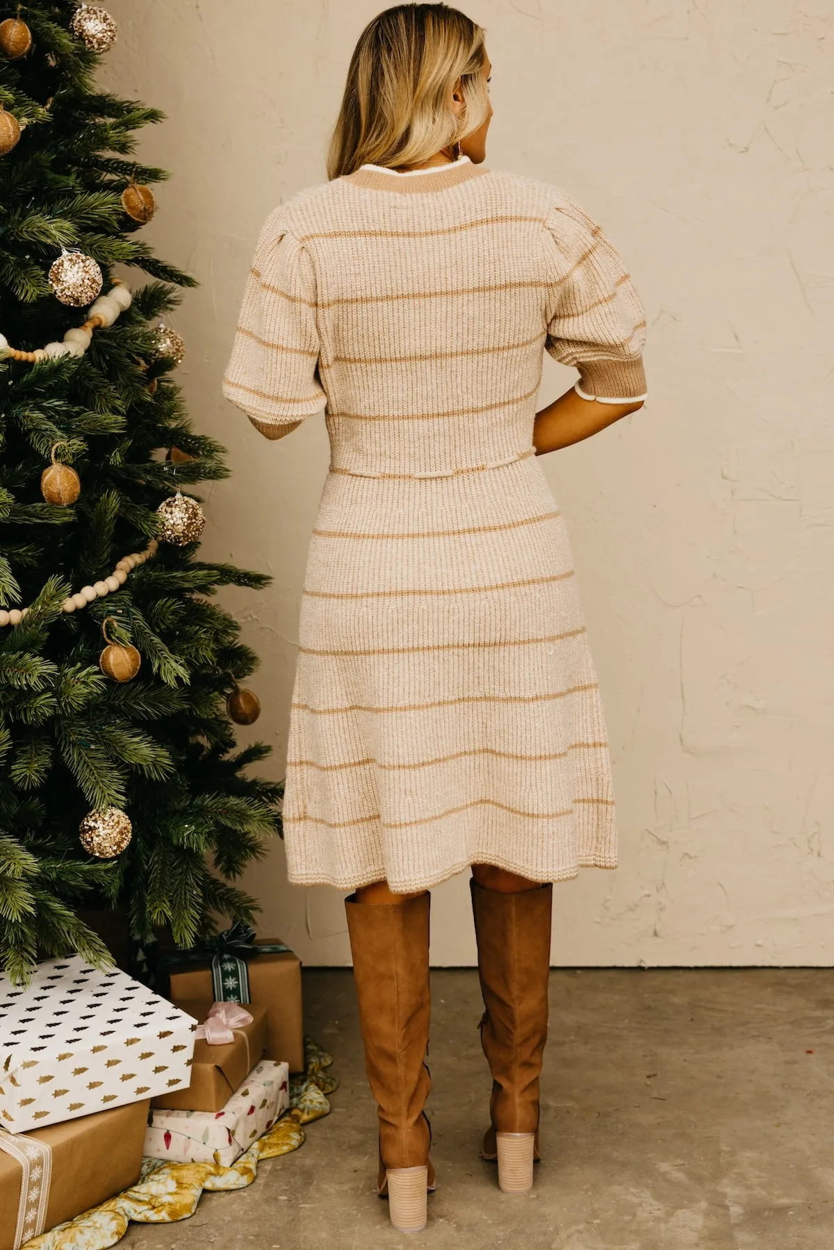 The Maggie Tie Waist Sweater Dress