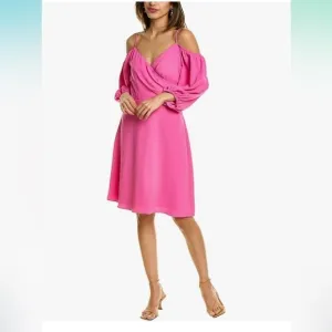 Trina Turk Women's Cold Shoulder Swing Dress with Spaghetti Straps, EUC size 8