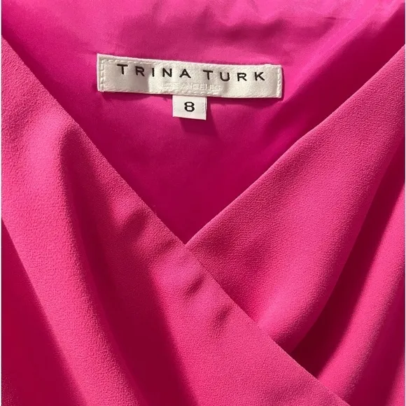 Trina Turk Women's Cold Shoulder Swing Dress with Spaghetti Straps, EUC size 8