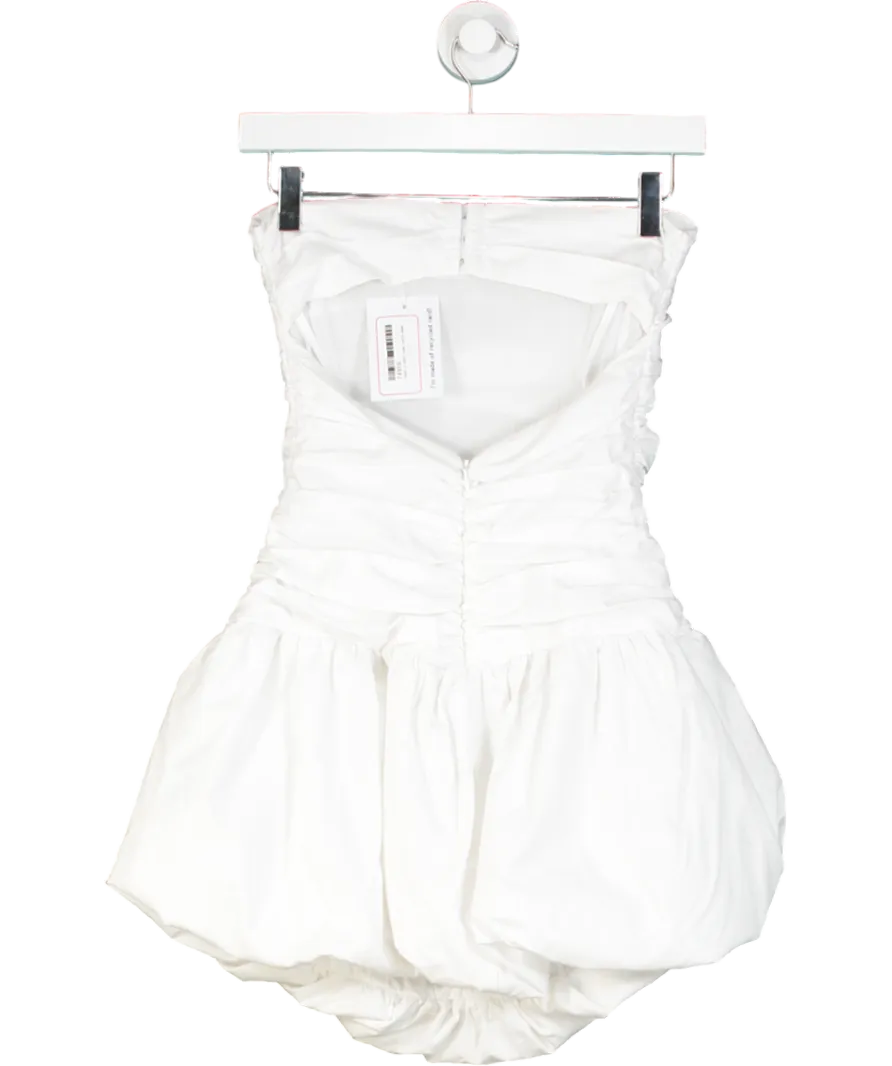 Tularosa White Jess Bubble Hem Mini Dress UK XS