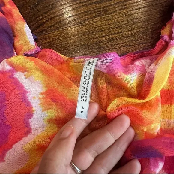 Urban Outfitters Multi Color Ruched Body Con Mini Dress Women’s Small NWT C0848