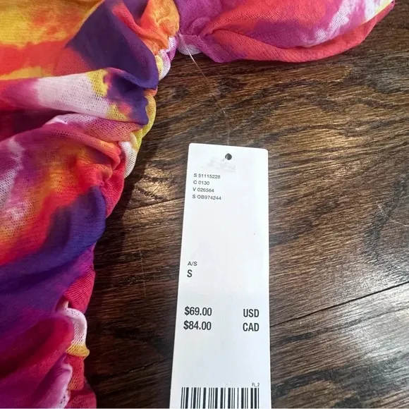 Urban Outfitters Multi Color Ruched Body Con Mini Dress Women’s Small NWT C0848