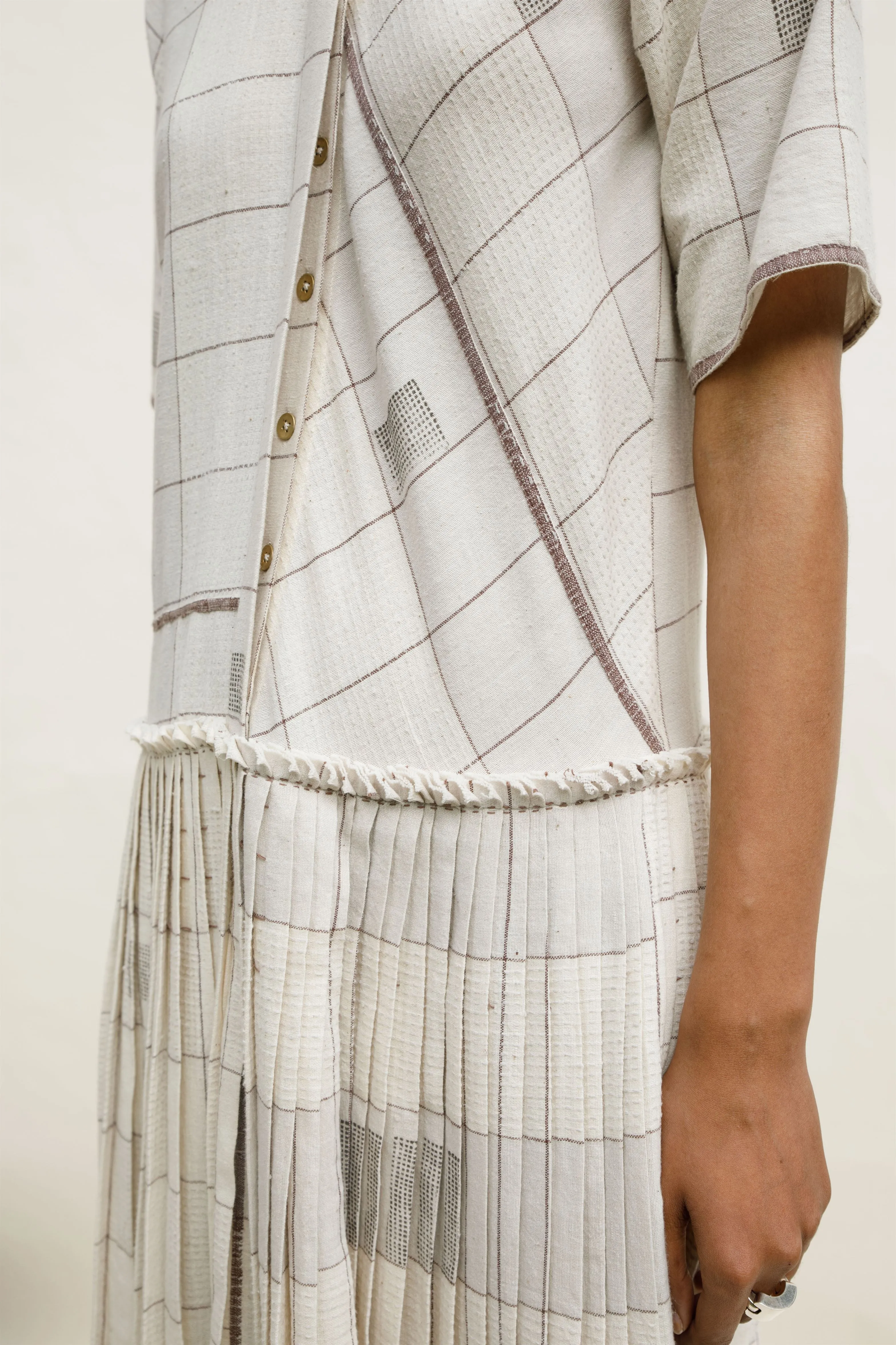 Urvashi Kaur   I   Tokyo DRESS FINN Hand Spun Cotton Shell TESSELLATE- 12