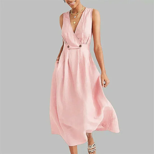 V Neck  Dresses