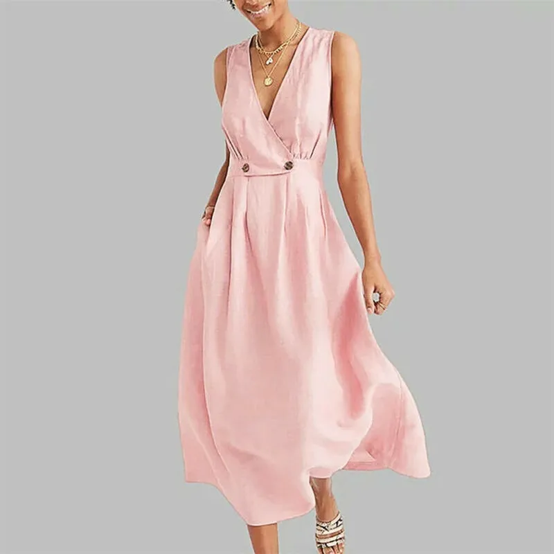 V Neck  Dresses
