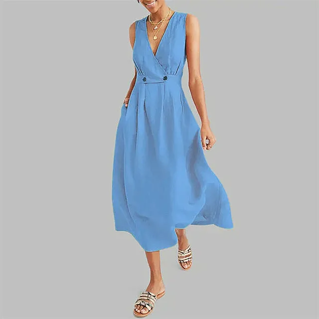 V Neck  Dresses