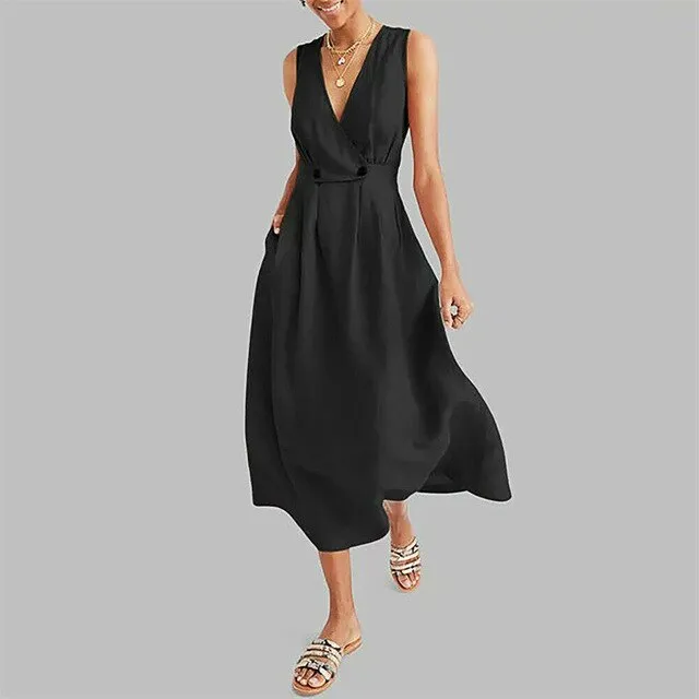 V Neck  Dresses
