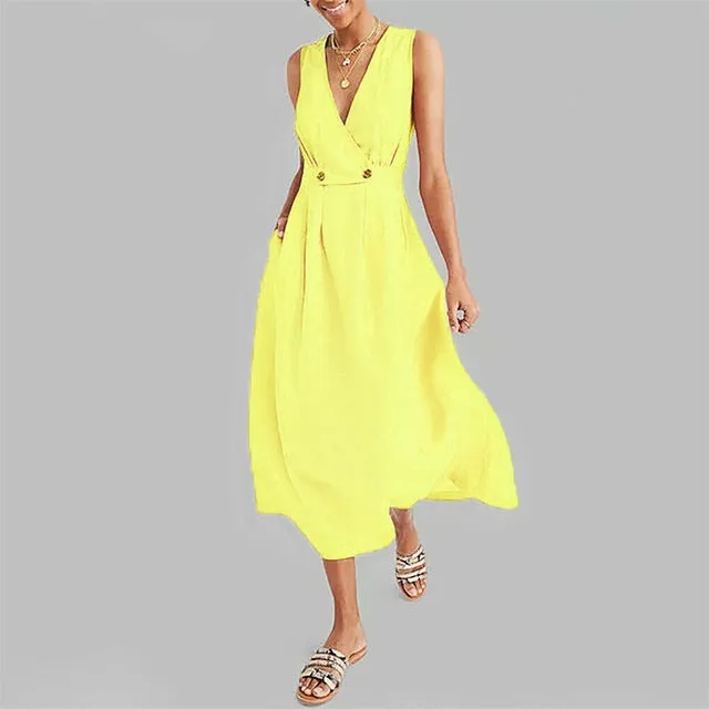V Neck  Dresses