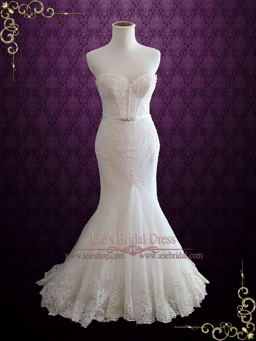 Vintage Style Lace Mermaid Wedding Dress SYDNEY
