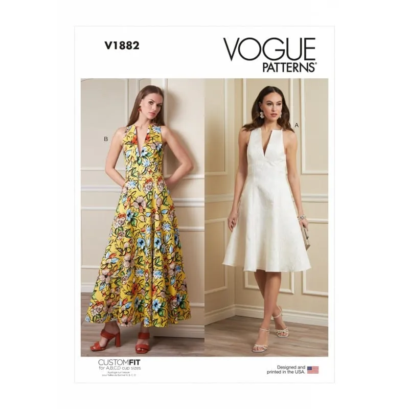 Vogue Dress Pattern V1882-B5 (8-10-12-14-16)