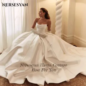 Wedding Dresses Off Shoulder Pleats A-Line Backless Bridal Gowns Princess