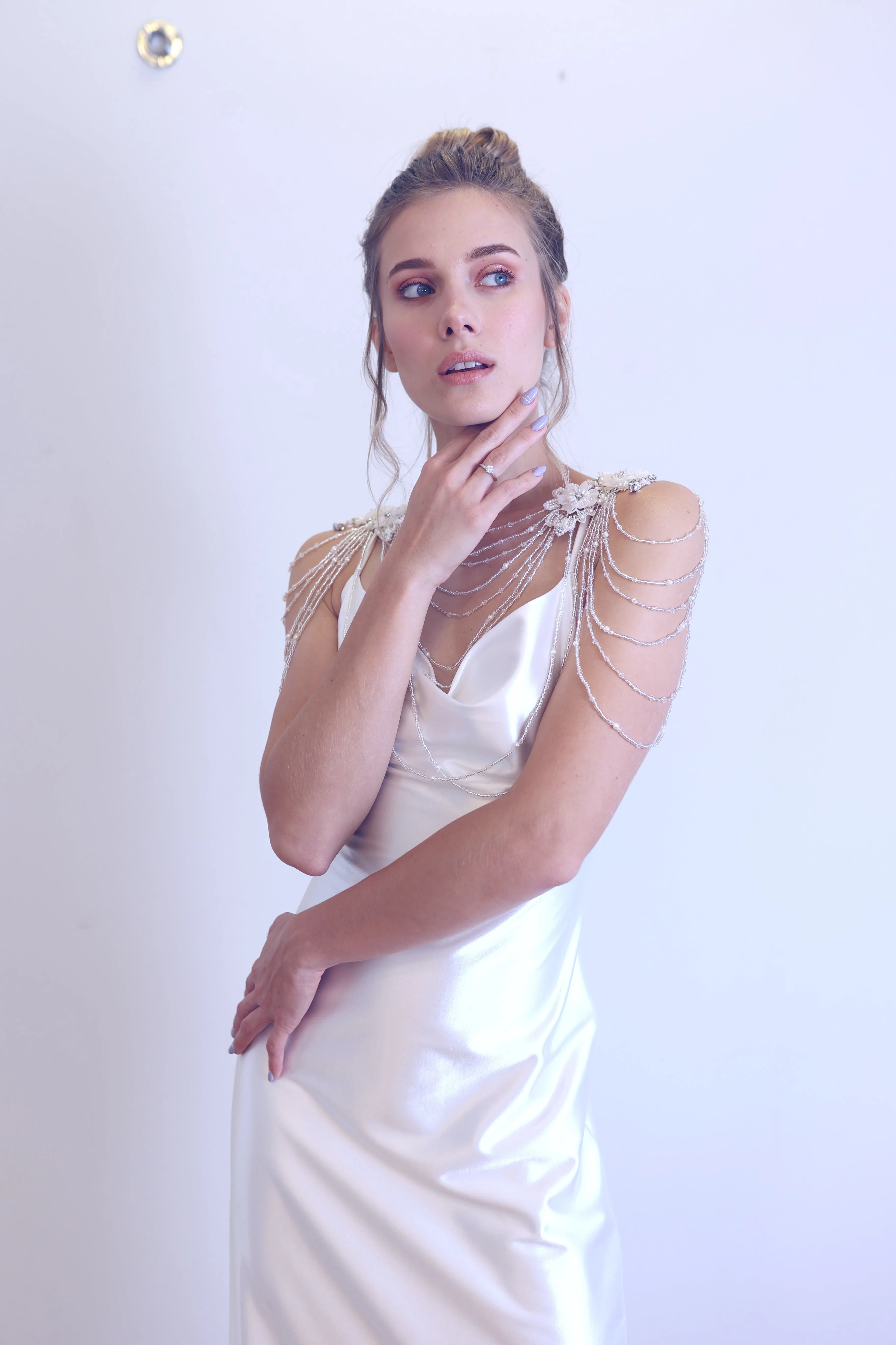 Wedding Shoulder Jewelry, Lace Bridal Epaulettes Sleeves,