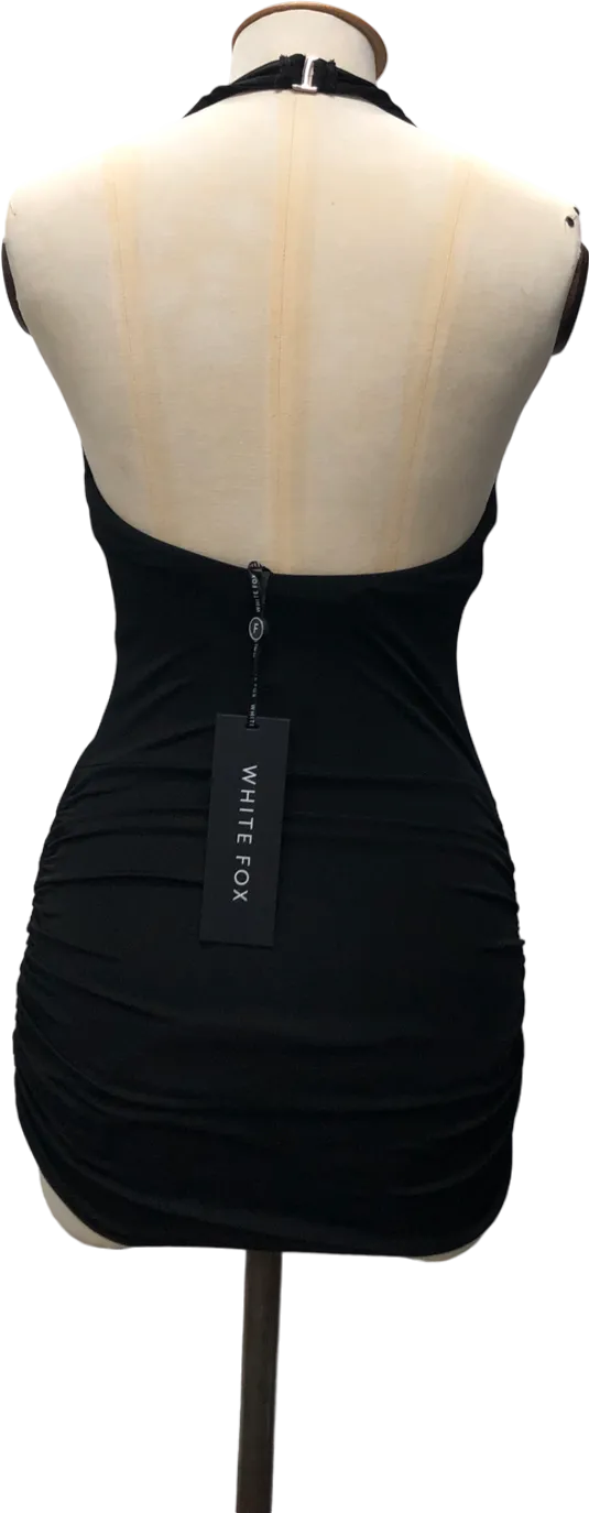 White Fox Black Halter Neck Mini Dress UK XS
