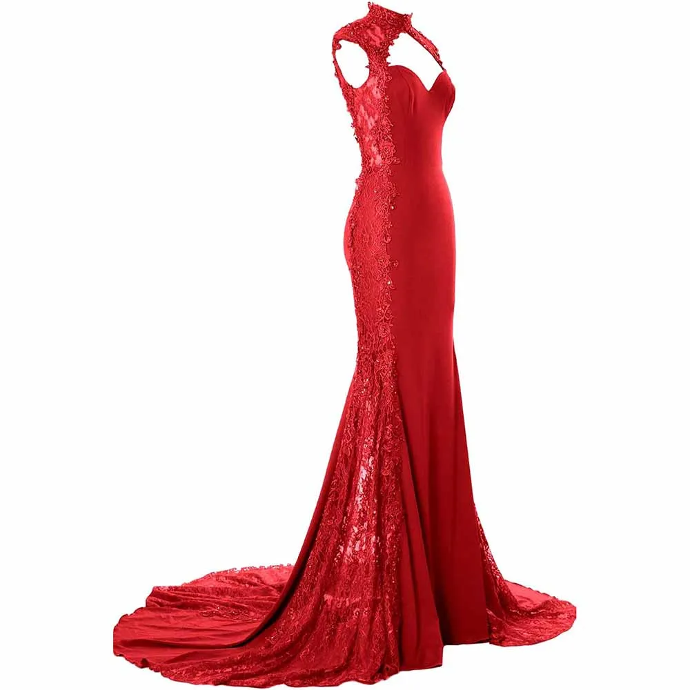 Women Mermaid Sequin Evening Gown Wedding Gown Bride Prom Formal Event Dress