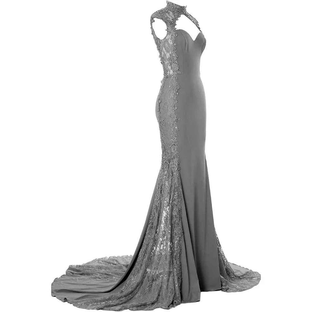 Women Mermaid Sequin Evening Gown Wedding Gown Bride Prom Formal Event Dress