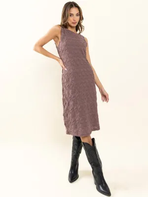 WOMEN'S SLEEVELESS RUCHED DETAILED BODYCON MIDI DRESS